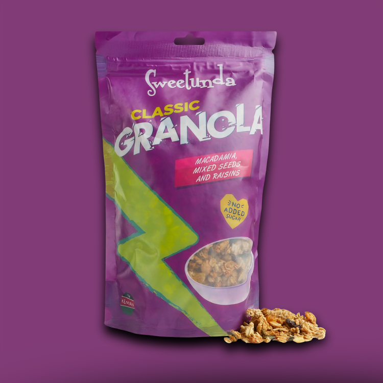 Product of Kenya - Sweetunda Classic Granola Healthy Snack Mixed Seeds and Raisins (Pack of 2)