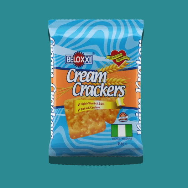 Product of Nigeria: Beloxxi Cream Crackers (12 x 40g) Pack