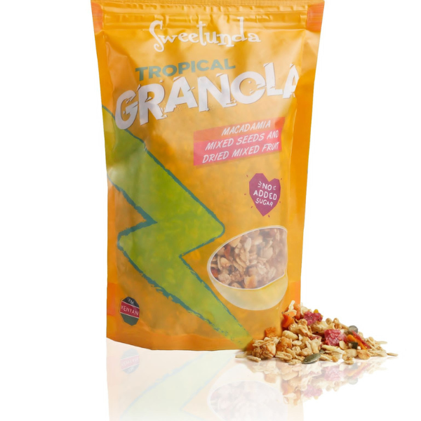 Product of Kenya - Sweetunda Tropical Granola Healthy Snack (Pack of 2) Mixed Seeds and Dried Mixed Fruit