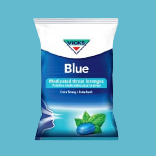 Product of Nigeria: Vicks Blue Medicated Throat Lozenges, Extra Strength, 6 x 30g Pack