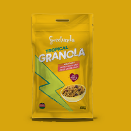 Product of Kenya - Sweetunda Tropical Granola Healthy Snack (Pack of 2) Mixed Seeds and Dried Mixed Fruit