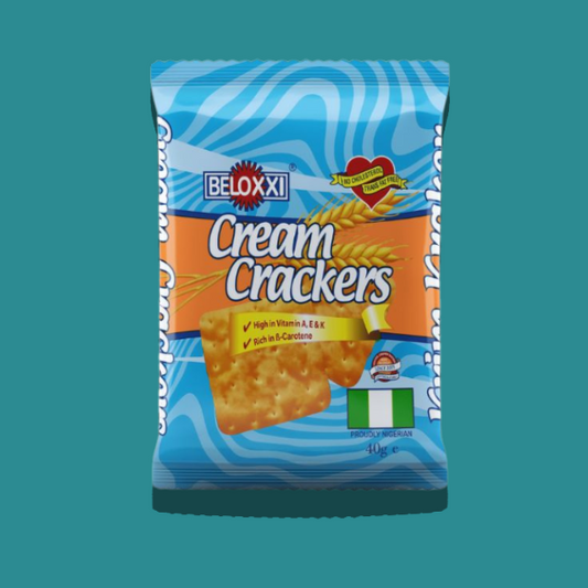 Product of Nigeria: Beloxxi Cream Crackers (12 x 40g) Pack