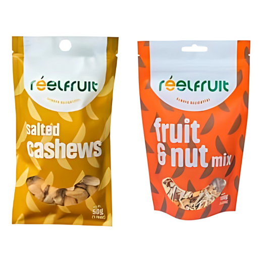 Product of Nigeria: Reelfruit Mix pack of 6 (3xFruit & Nut Mix, and 3x Salted Cashews)